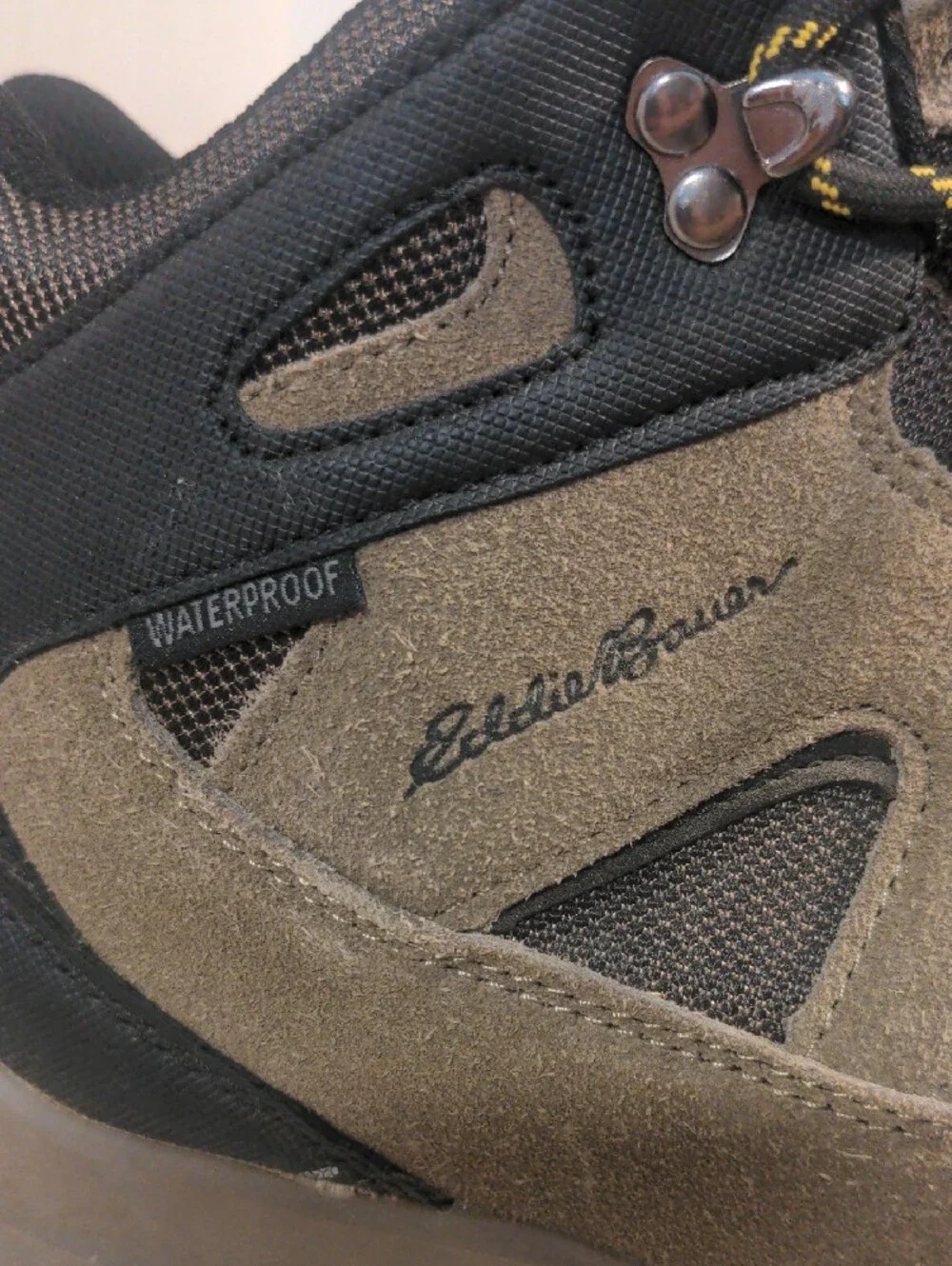 Eddie Bauer Men's Taupe and Black Trail Boots